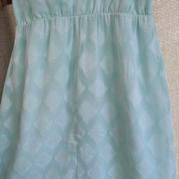 WHBM Light Green Pastel Sleeveless Dress Elastic Waist Free Flowing Lined Size 4 - Picture 4 of 8